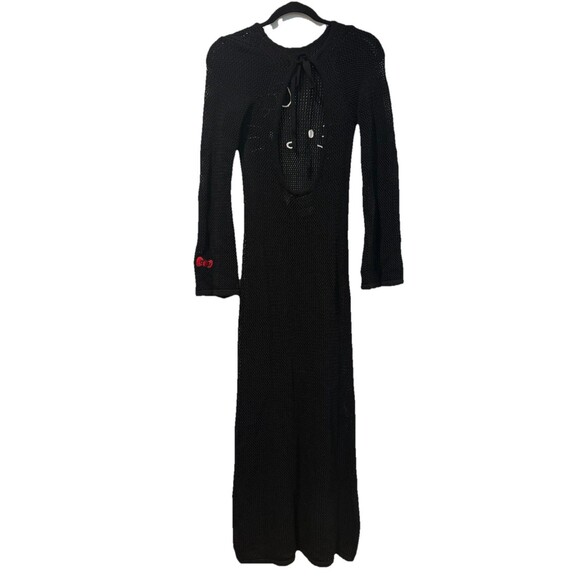 Hello Kitty x F21 Crochet Maxi Dress Women Medium CoverUp Travel Vacation Resort - Picture 3 of 7